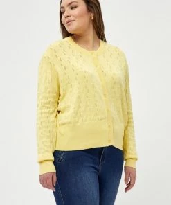 PEPPERCORN Femme TANA CURVE Gilet Pale Yellow