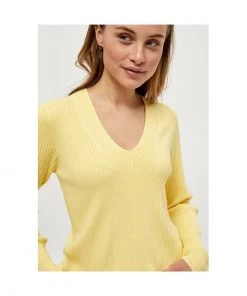 PEPPERCORN TANA Pullover Pale Yellow Femme -Promos PEPPERCORN Magasin 007fa530218742f2bd0d76df4383655c