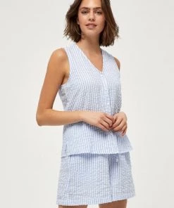 PEPPERCORN Femme ELAINE Blouse Skyway Blue Striped