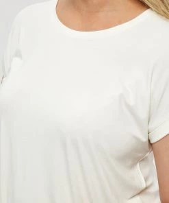 PEPPERCORN ROSALINDA MALUCCA CURVE T Shirt Basique Gardenia Femme -Promos PEPPERCORN Magasin 019d4b7eee394a0f9186516130d97fab