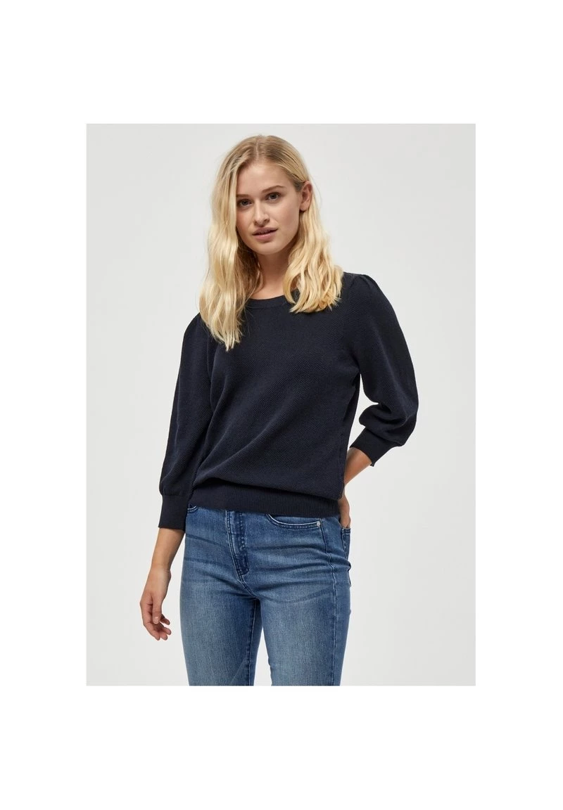 PEPPERCORN TANA 3/4 SLEEVE Pullover Navy Femme 1 PEPPERCORN TANA 3/4 SLEEVE Pullover Navy Femme