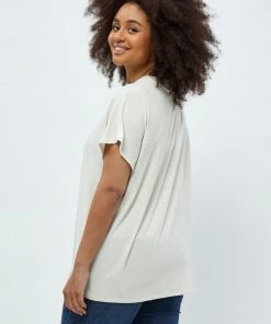 PEPPERCORN Femme ROSALINDA T Shirt Basique Gardenia -Promos PEPPERCORN Magasin 029813042cd343c0ae66c454470c2eb9