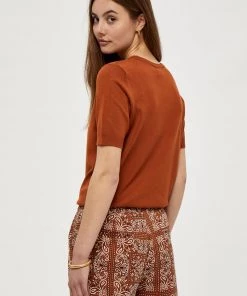 PEPPERCORN Femme SHORT SLEEVE T Shirt Basique Glazed Gin -Promos PEPPERCORN Magasin 06e6cb4d1bc14576a18a895967e431a8