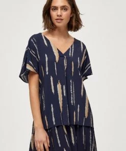 PEPPERCORN Femme ELARA T Shirt Imprimé D Blue P