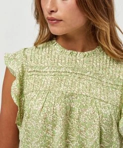 PEPPERCORN Femme DORA Blouse Opaline Green -Promos PEPPERCORN Magasin 08e96e36a0c7459393600aad0de5d728