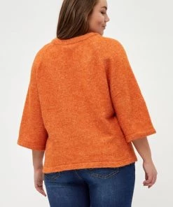 PEPPERCORN PENELOPE 3/4 SLEEVE CURVE Pullover Apricot Orange Melange Femme 6 PEPPERCORN PENELOPE 3/4 SLEEVE CURVE Pullover Apricot Orange Melange Femme -Promos PEPPERCORN Magasin 094bc48a52d445349d27852380c4a8ba