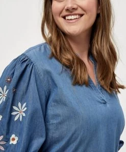 PEPPERCORN Femme Blouse Light Blue Wash -Promos PEPPERCORN Magasin 09b5ff05b59b464d98432ece86b0f53e