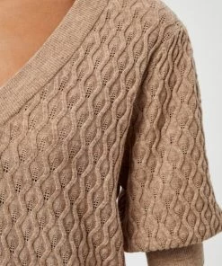 PEPPERCORN ROSALIA PUFF SLEEVE T Shirt Imprimé Warm Sand Melange Femme -Promos PEPPERCORN Magasin 0a0ec6345edf4772b96933f6cff417aa