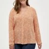 PEPPERCORN DARIA Blouse Melon Peach Print Femme
