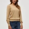 PEPPERCORN TANA PUFF LONGSLEEVE Pullover Warm Sand Melange Unisex