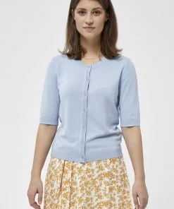 PEPPERCORN TANA Gilet Cashmere Blue Femme