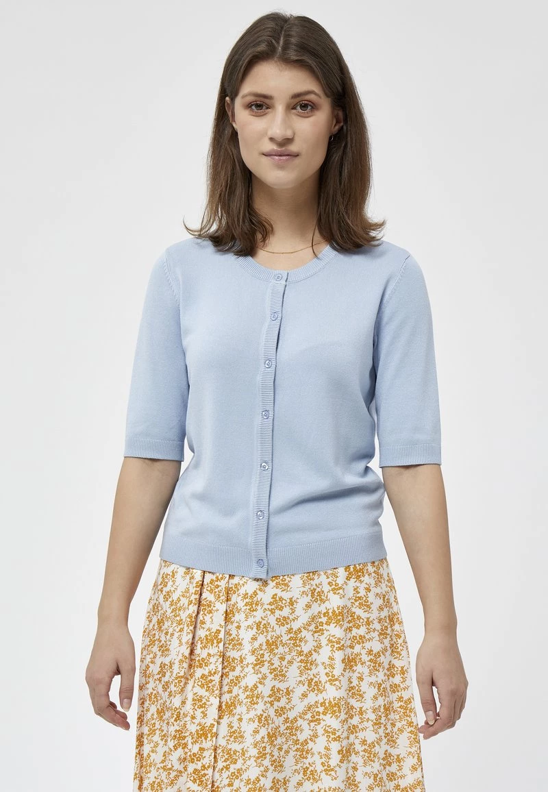 PEPPERCORN TANA Gilet Cashmere Blue Femme 1 PEPPERCORN TANA Gilet Cashmere Blue Femme