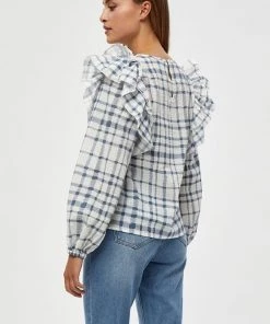 PEPPERCORN Blouse White Checked Femme -Promos PEPPERCORN Magasin 0eeb3c3ddb054a839b0e9cf3892f56e1
