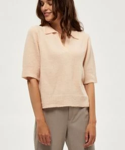 PEPPERCORN SHORT SLEEVE Polo Rose Blossom Pink Melange Femme