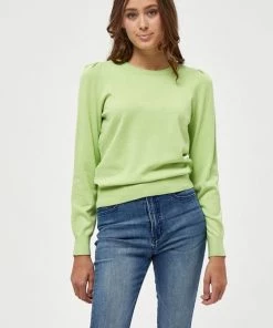 PEPPERCORN TANA PUFF LONGSLEEVE Pullover Opaline Gree Femme