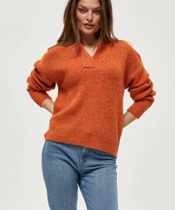 PEPPERCORN Pullover Apricot Orange Melange Femme