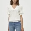 PEPPERCORN Femme ROSALIA PUFF SLEEVE T Shirt Imprimé Cloud Dancer