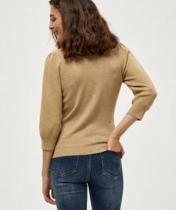 PEPPERCORN TANA 3/4 SLEEVE Pullover Warm Sand Melange Femme -Promos PEPPERCORN Magasin 1ce4d1351030470e9a68304f797a5482