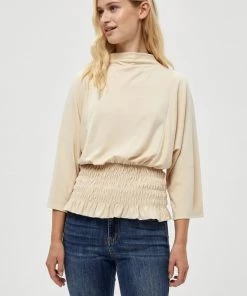 PEPPERCORN LANA T Shirt à Manches Longues Warm Sand Femme