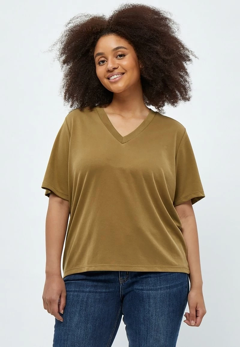 PEPPERCORN PHILINA CURVE T Shirt Basique Ermine Brown Femme 1 PEPPERCORN PHILINA CURVE T Shirt Basique Ermine Brown Femme