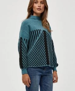 PEPPERCORN JAYDA Pullover Storm Blue Melange Femme