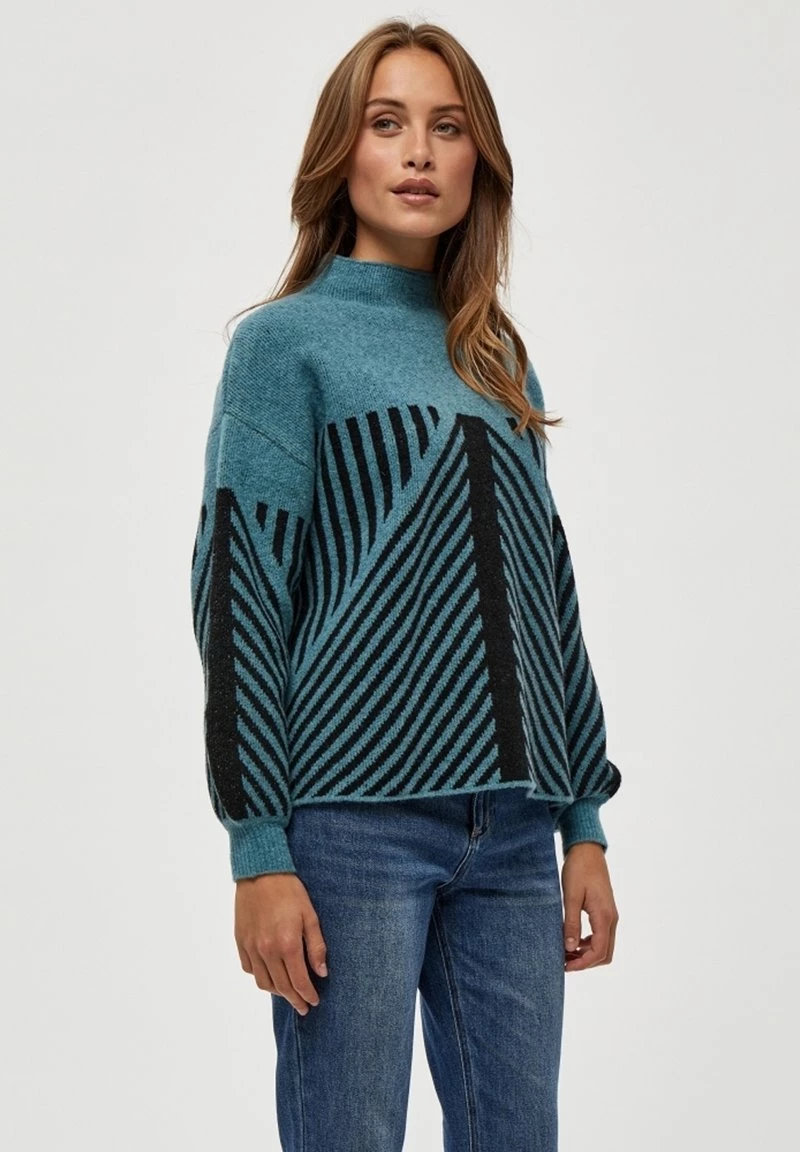 PEPPERCORN JAYDA Pullover Storm Blue Melange Femme 1 PEPPERCORN JAYDA Pullover Storm Blue Melange Femme