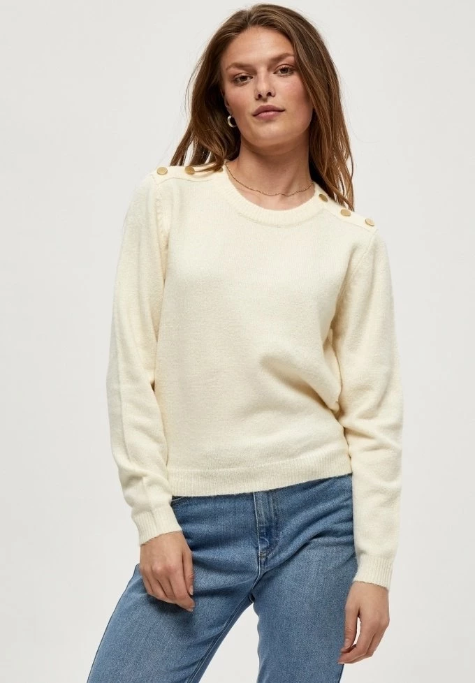 PEPPERCORN Femme ANJA Pullover Seedpearl Cream 1 PEPPERCORN Femme ANJA Pullover Seedpearl Cream