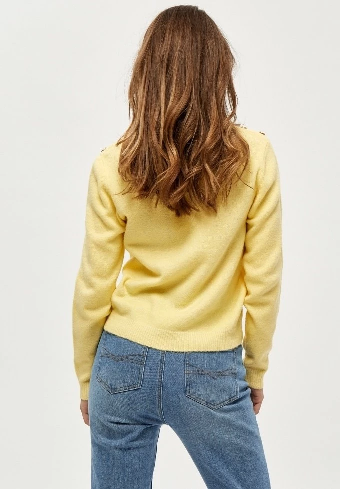 PEPPERCORN ANJA Pullover Pale Yellow Femme 3 PEPPERCORN ANJA Pullover Pale Yellow Femme – Image 3