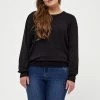 PEPPERCORN TANA PUFF LONGSLEEVE CURVE Pullover Black Femme