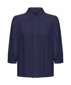 PEPPERCORN Femme LUCKY Chemisier Dress Blue -Promos PEPPERCORN Magasin 260646b04e3343cab6c3bda5c1d724b3