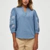 PEPPERCORN DELARA Blouse Light Blue Wash Femme