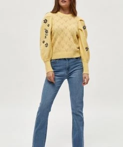 PEPPERCORN Femme PENELOPE Pullover Pale Yellow Melange
