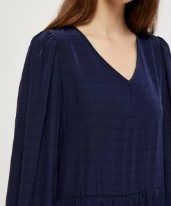 PEPPERCORN Femme MARY Robe De Jour Dress Blue -Promos PEPPERCORN Magasin 2839fb69a3a04f92971eb32e41e61306