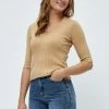 PEPPERCORN TANA T Shirt Basique Warm Sand Melange Femme