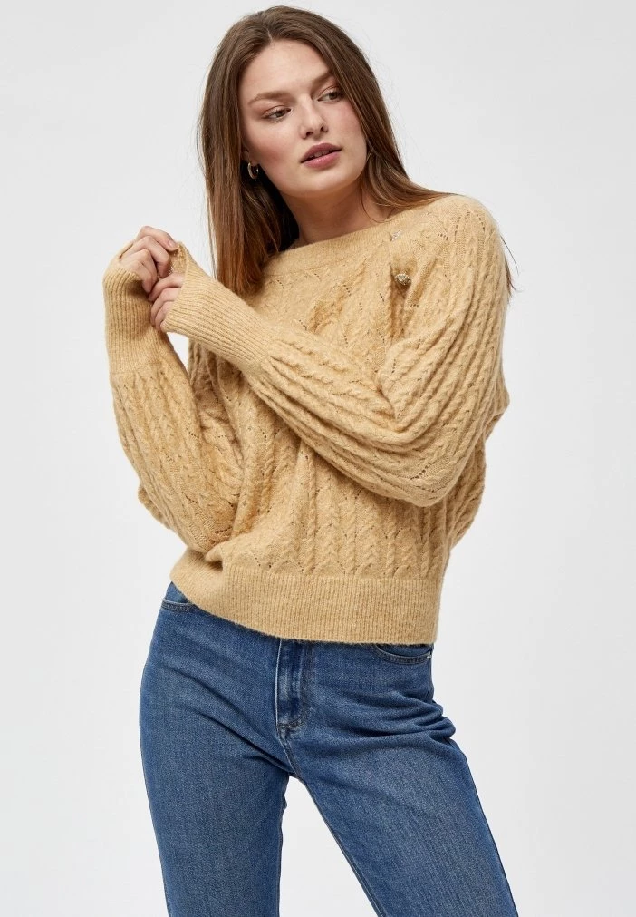 PEPPERCORN Femme PENELOPE Pullover Warm Sand Melange 1 PEPPERCORN Femme PENELOPE Pullover Warm Sand Melange