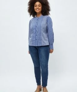 PEPPERCORN Femme DEMIA Chemisier D. Blue P -Promos PEPPERCORN Magasin 2f35435acf444cc98f48c6a2d963b7fd