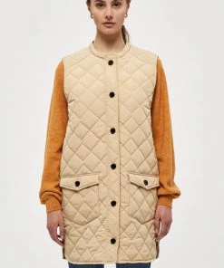 PEPPERCORN Veste Sans Manches Warm Sand Femme