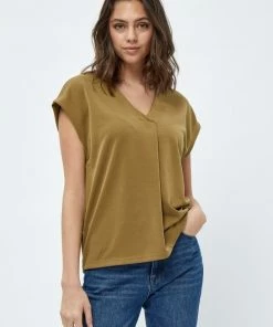 PEPPERCORN Femme LANA TEE T Shirt Basique Ermine Brown