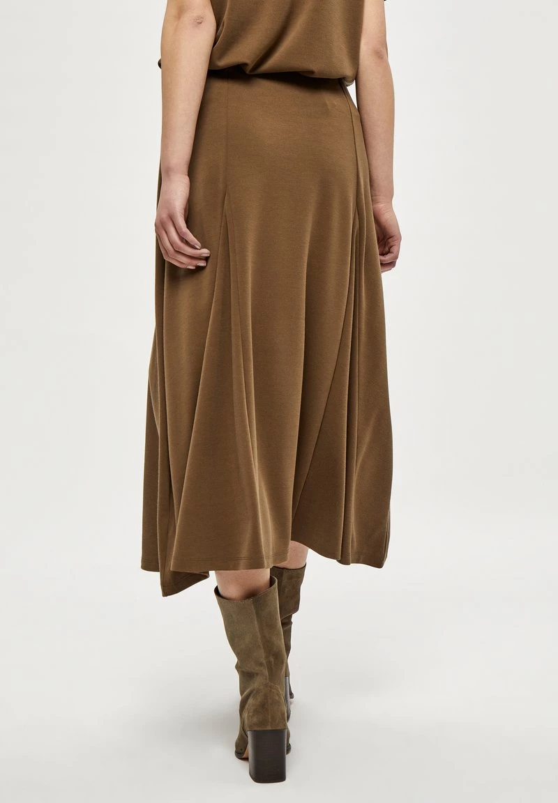 PEPPERCORN Femme LANA Jupe Trapèze Crocodile Green 3 PEPPERCORN Femme LANA Jupe Trapèze Crocodile Green – Image 3