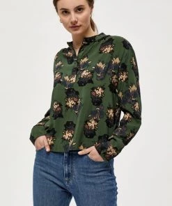 PEPPERCORN ALICE Blouse Duffel Bag Green Pr Femme