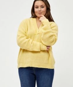 PEPPERCORN PENELOPE Pullover Pale Yellow Melange Femme