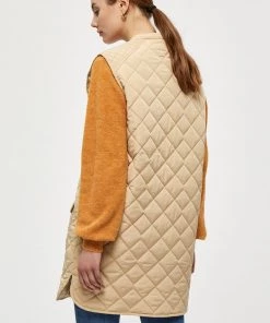 PEPPERCORN Veste Sans Manches Warm Sand Femme -Promos PEPPERCORN Magasin 329ddf523bc0491fa8bf385b89be4922