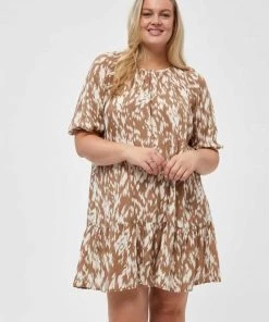PEPPERCORN Femme Robe De Jour Ermine Brown Print