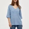 PEPPERCORN LETTY Pullover Blue Fog Mel Femme