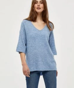 PEPPERCORN LETTY Pullover Blue Fog Mel Femme