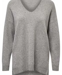 PEPPERCORN ROSALIA Pullover Light Grey Mel. Femme -Promos PEPPERCORN Magasin 37b00a842d3646d9a162d6940db42ab6