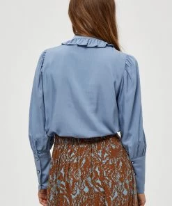 PEPPERCORN Femme JULE Chemisier Faded Denim -Promos PEPPERCORN Magasin 37b6fab3754f4f3c803a211d48a9ca08