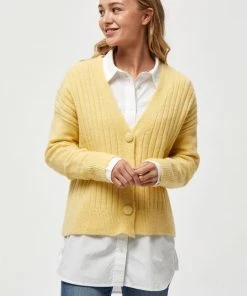 PEPPERCORN PENELOPE Gilet Pale Yellow Melange Femme