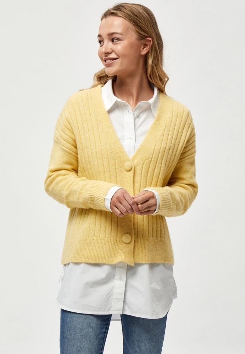 PEPPERCORN PENELOPE Gilet Pale Yellow Melange Femme 1 PEPPERCORN PENELOPE Gilet Pale Yellow Melange Femme