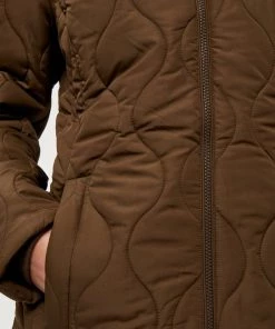 PEPPERCORN Femme LUNE LONG Veste D'hiver Crocodile Green -Promos PEPPERCORN Magasin 3b5fead4aa504088a0d924a3e8e9757b